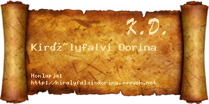 Királyfalvi Dorina névjegykártya