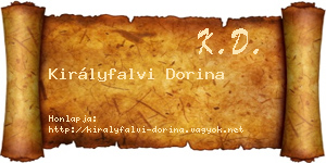 Királyfalvi Dorina névjegykártya