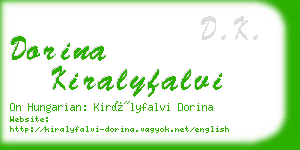dorina kiralyfalvi business card
